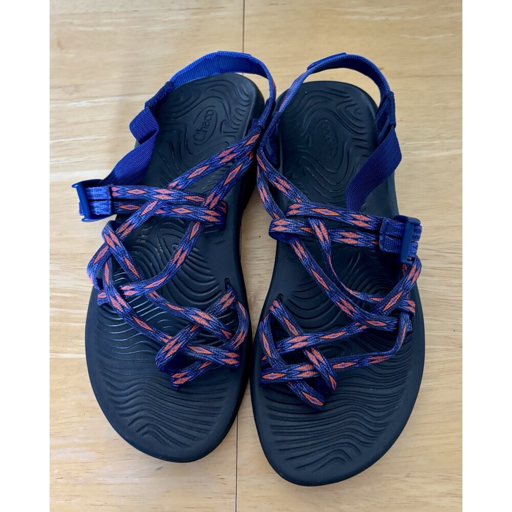 Chaco ZVOLV X2 Womens 9 40 EU Hiking Water Sandal Volcanic Blue Orange EUC - Picture 6 of 9